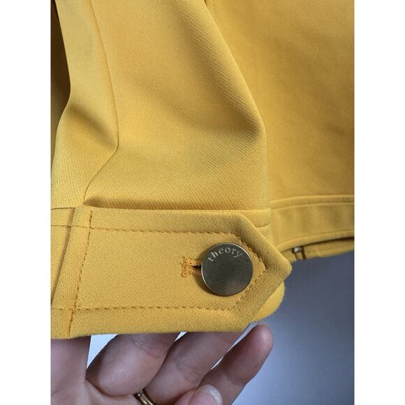 Theory Bold Yellow Full Zip Jacket Boxy Modern Modern Statement Size 8 - Picture 7 of 12